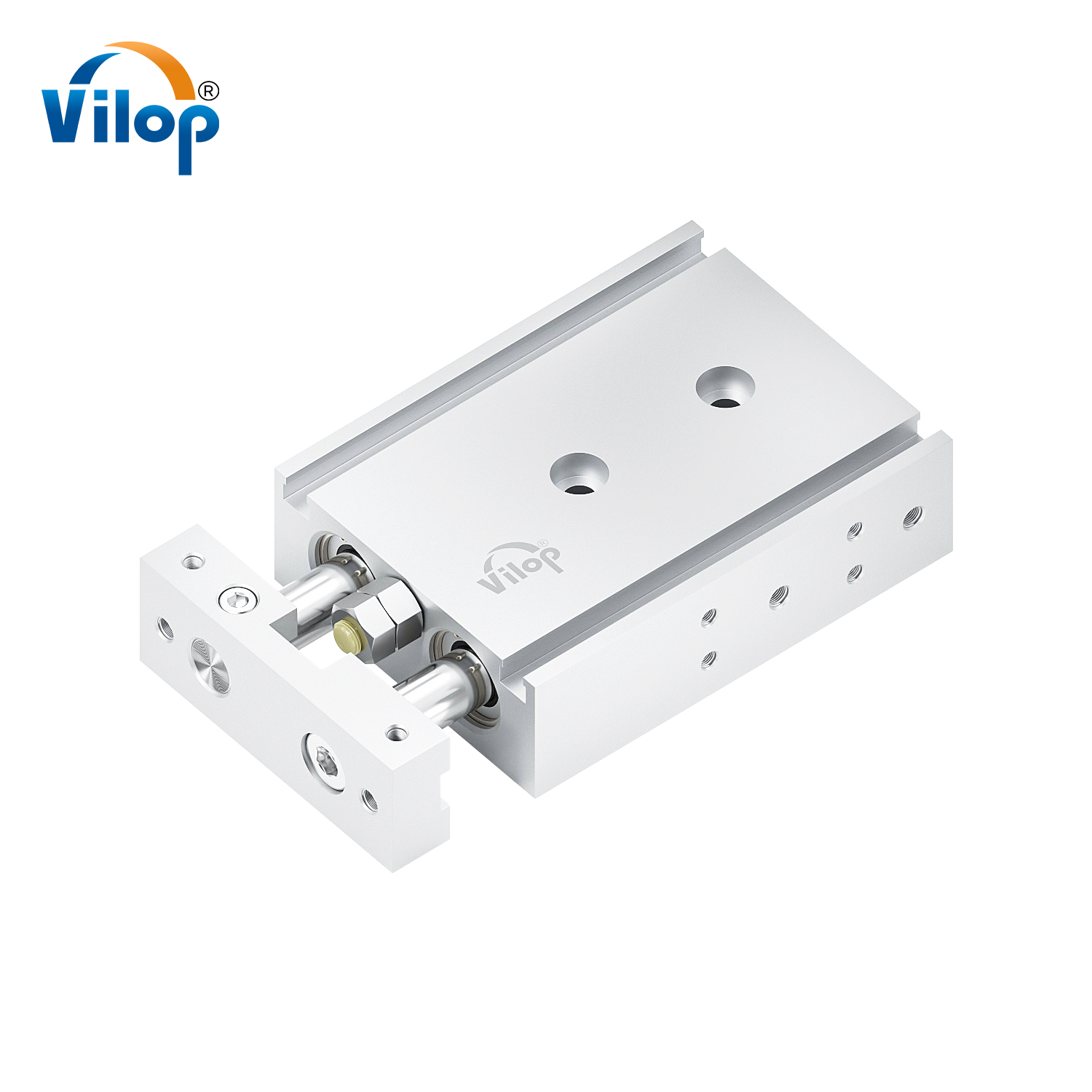 CXSM Series Bore Dual Rod Guide Cylinder 32mm Bore 6mm Guide Piston Pneumatic Power CXSW Dual Rod Cylinder Double Action Used