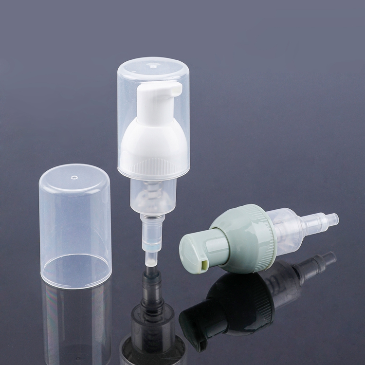 Bomba de espuma de color personalizado de muestra gratis Transparencia 28/410 0.3cc Bomba dispensadora de jabón de plástico con resorte incorporado