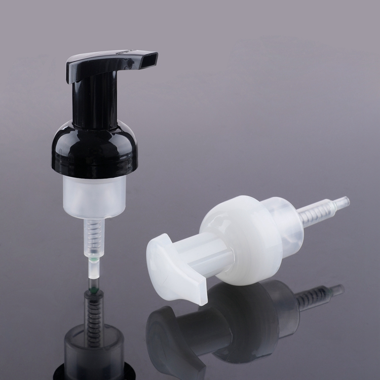 Moq bajo Precio competitivo personalizado Buena calidad Muestra gratis Único Nuevo tipo Negro Blanco 0.8±0.10cc 1.6±0.10cc 40/400 Resorte incorporado Plástico Pp Tamaño personalizado de la botella Bomba de espuma para dispensador