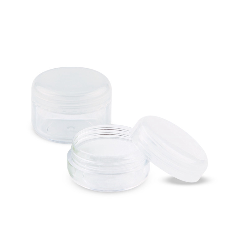 Fábrica de embalaje para el cuidado de la piel Venta al por mayor Fábrica de moda personalizada OEM ODM Plástico recargable Tarro cosmético de plástico de lujo de alta calidad 10G con tapa
