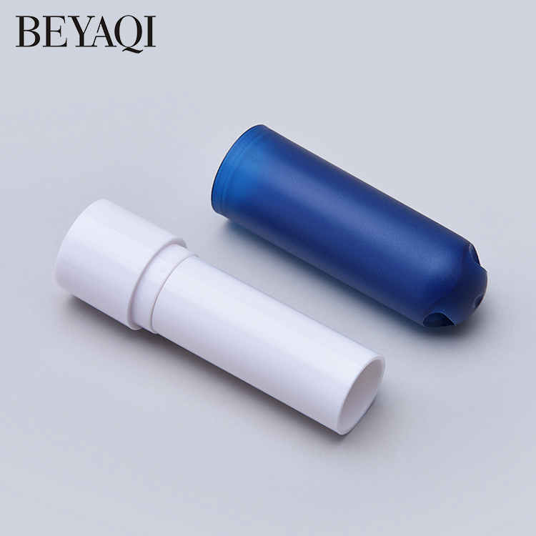 Logotipo Personalizado Lindo Tubo De Brillo Labial Azul Y Rojo Etiqueta Especial 4.8g Mini Contenedor De Lápiz Labial Humectante Vacío