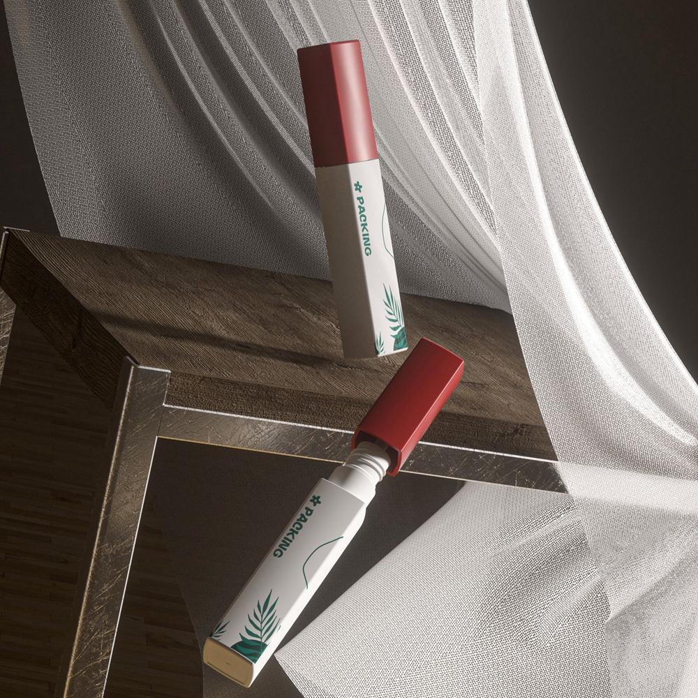 tube de brillant &agrave; l&egrave;vres en plastique