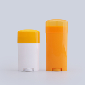 La Fábrica Suministra 28G 71g De Desodorantes Blancos Y Amarillos, La Parte Superior Del Tubo De La Barra Está Llena De Contenedores De Desodorantes Cosméticos Vacíos.