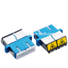 SC Simplex Duple Plastic Metal PC APC Optical Fiber Adapter with Shutter