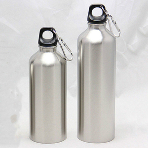 New Silver Water Stainless Steel Double Vacuum Insulated Bottle Sport Drinking Water Bottles with Lid Rope