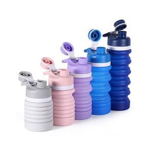 Colorful Simple Customized Car Travel Cup Portable PP Silicone Folded Water Bottles