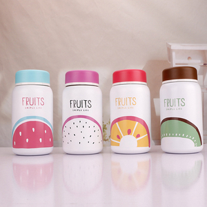 Colored fruit mini belly insulation bottle students small personality simple office insulation bottle