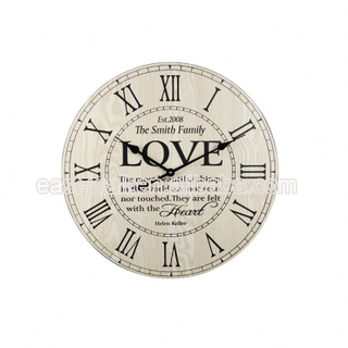 High Quality Embroidery Design Make To Order Rustic Wall Clock Engine