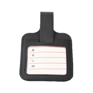 Black PU Luggage Tag 