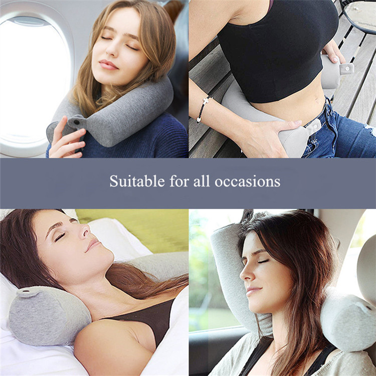 100% Polyester+Memory Twist Memory Foam Neck Pillow 