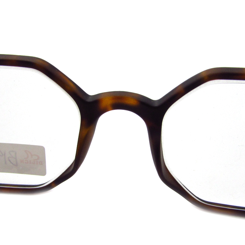 Men's octagonal eyewear for reading plastic frame with metal temple