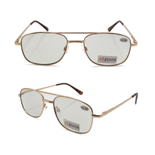 High quality photochromic metal reading glasses sunglasses 