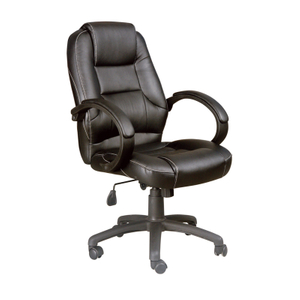 Executive Computer Office Black Leather Chair Race Car Style 