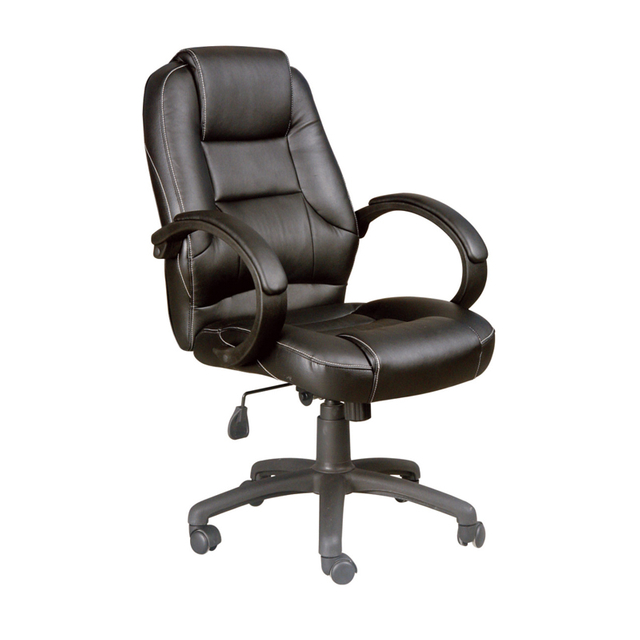 Executive Computer Office Black Leather Chair Race Car Style 