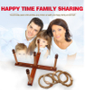 Wooden Ring Toss Games for Kids, Hand Held Fun Outdoor Games for Adults and Family, Carnival Games, Birthday Party Throwing Backyard and Lawn Games