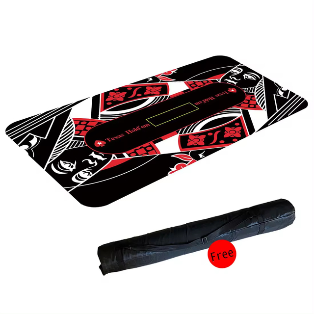  Professional Poker Mat 120 x 60 cm, Texas Hold'em Poker Rugs Deluxe Poker Table Mat