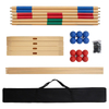  Ladder Toss Ball Game Ladder Golf Game with 6 Ball Bolas and Carrying Bag, Fun Game for Outdoor Lawn Backyard Party.