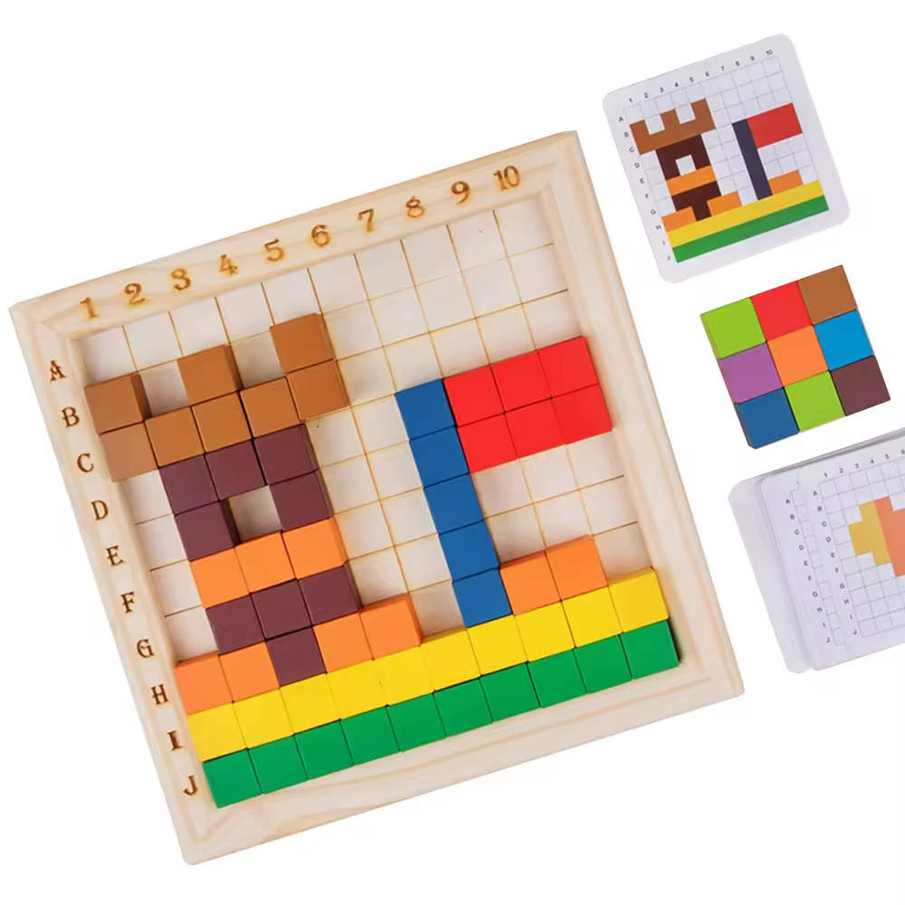  Educational Toy Puzzle A Fun and Educational Wooden Develop Color Recognition and Spatial Thinking with Colorful Cube.