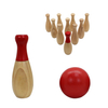 Backyard Lawn Bowling Game Family Fun for Kids and Adults 10 Wooden Pins, 2 Balls