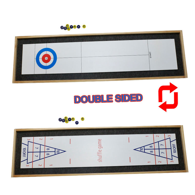 Shuffle Zone Play Carpet Indoor Outdoor Shuffleboard Game for Kids.