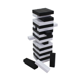  Black and white Wooden Stacking Tumble Tower Blocks Games Boys Girls 54 Pieces for Kids Family Party.