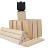  10" Kubb Game With Wooden Storage Crate Outdoor Throwing Game Wood Set with Red Crown Viking Chess Adult Yard Garden Games。.