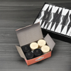 Custom High Quality Cardboard Box 3.2cm Black And Ivory Backgammon pieces Checkers Chips Set Backgammon Checkers.