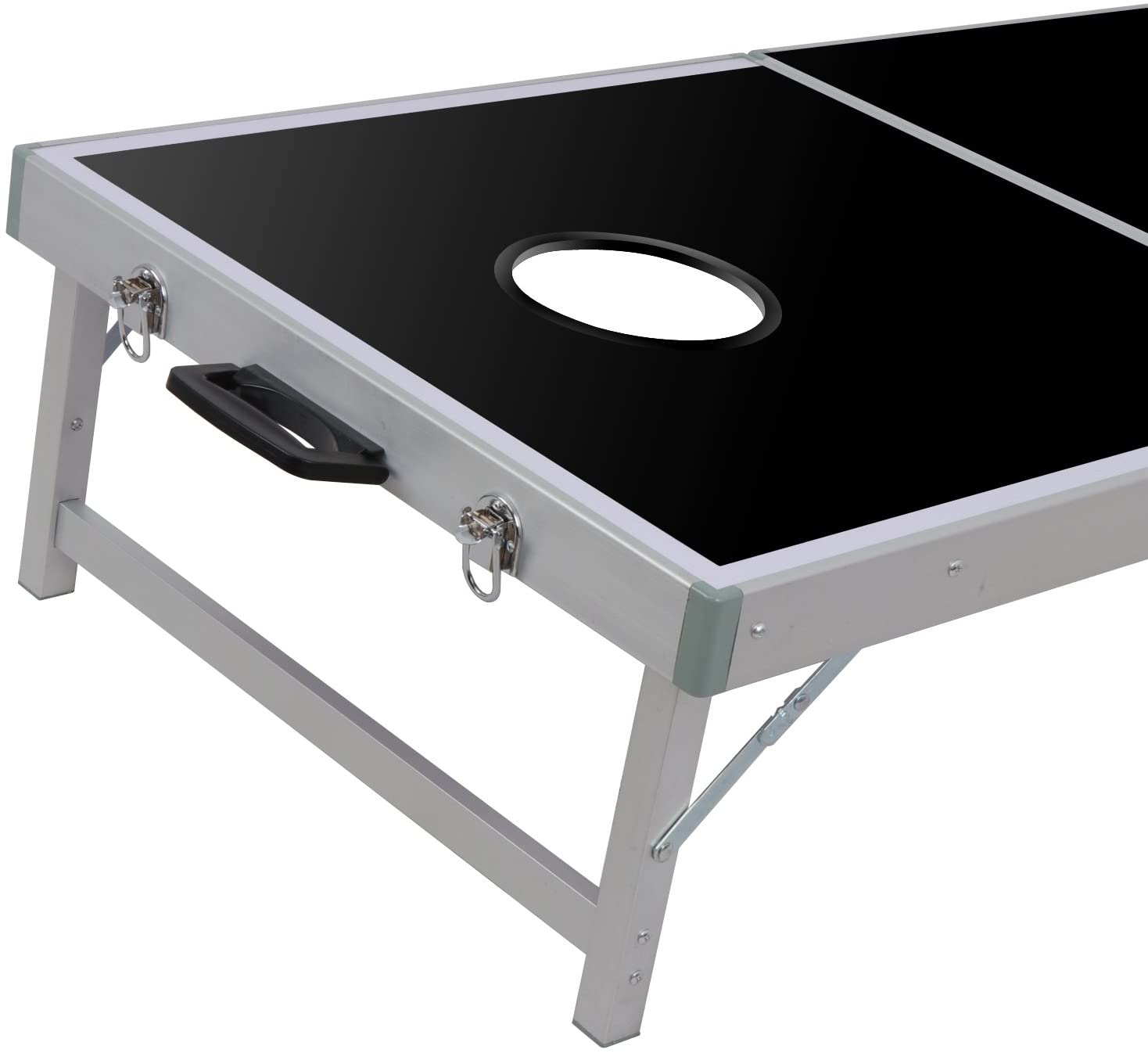 Folding 4ft X 2ft Cornhole Bean Bag Toss Game Set Aluminum W/Carrying Case for Tailgate Party Backyard BBQ