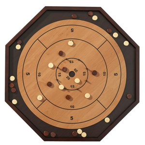 Canadian Heritage Family Tabletop Game Tournament Crokinole & Checkers - 30-Inch Official Size - Classic Dexterity Board Game for Two Players
