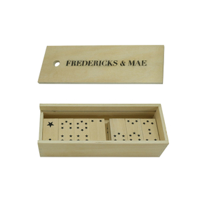 Pureplay Classic Dominoes Double 6 Jumbo Game Set, 28 Pieces Double 6 Domino Set in Durable Wooden Box