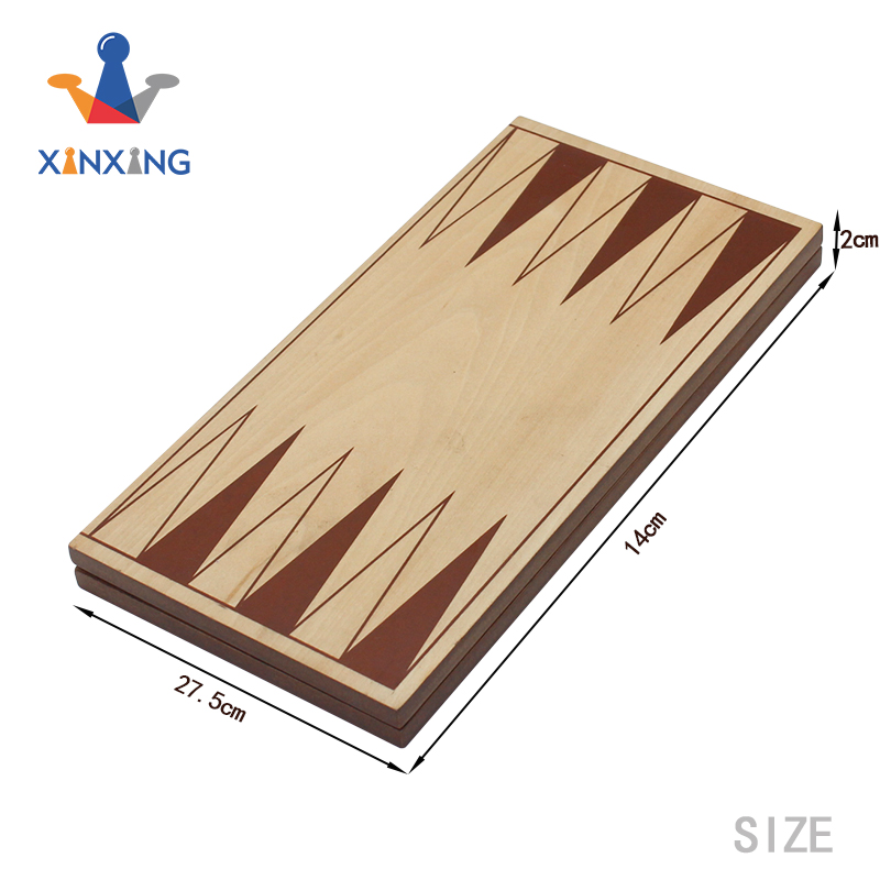 new design Wooden Veneer Foldable Chess board chess game/wood chess set with MDF