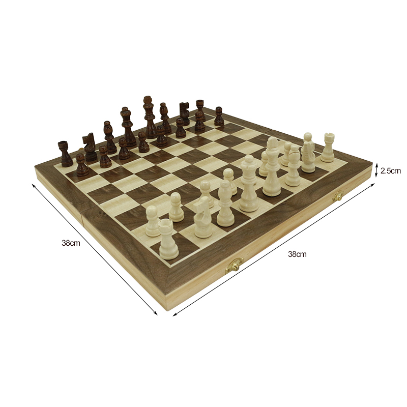 15" Wooden Chess Set Magnetic Universal Standard Board Game for All Ages