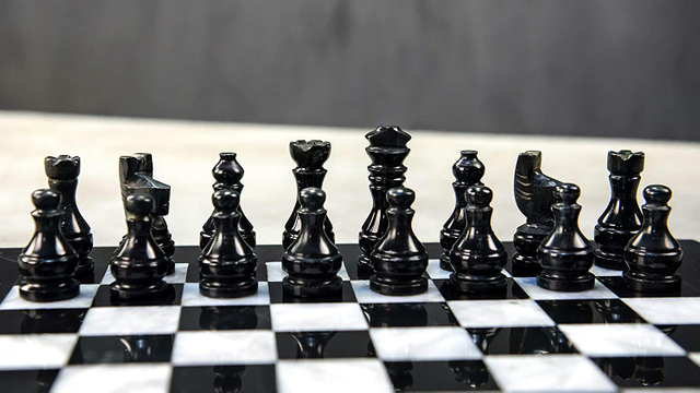 The 2021 NEW Chess Board with Marbl Chess Piec Marble Chess Board Table for All Ages