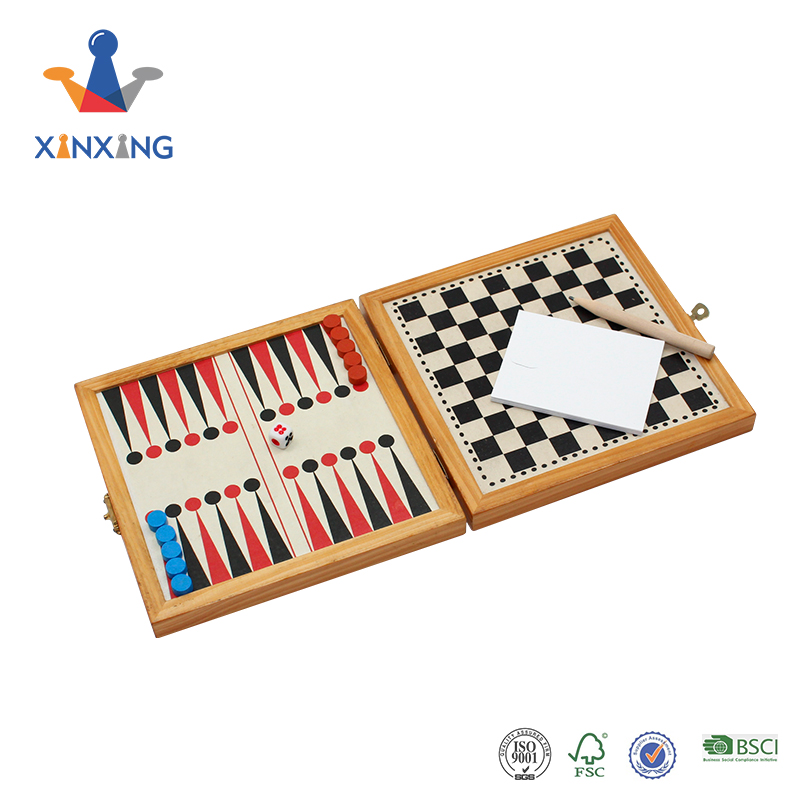 5 in 1 Fast Sling Puck Game Set Multi Function Wooden Winner Board Game Fast Sling Shot Game Chess Checkers Backgammon Nine Men's Morris for Kids Educational Toys