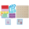 Wooden Montessori Nail Board Jigsaw Alphabet Puzzle Numbers Educational Learning Board for 3+ Years Old Preschool toy
