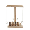 Wooden Hook And Ring Game with Shot Ladder Hook Game Ring Toss Outdoor Tabletop Play for Party And Drinking