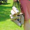 Numbered Block Toss Game Wooden Bowling Throwing Game Set with Scoreboard Carrying Bag Giant Outdoor Backyard Lawn for Family