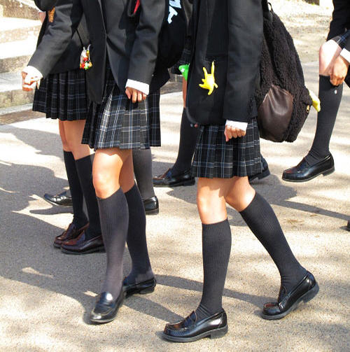 Do stockings match school uniforms?