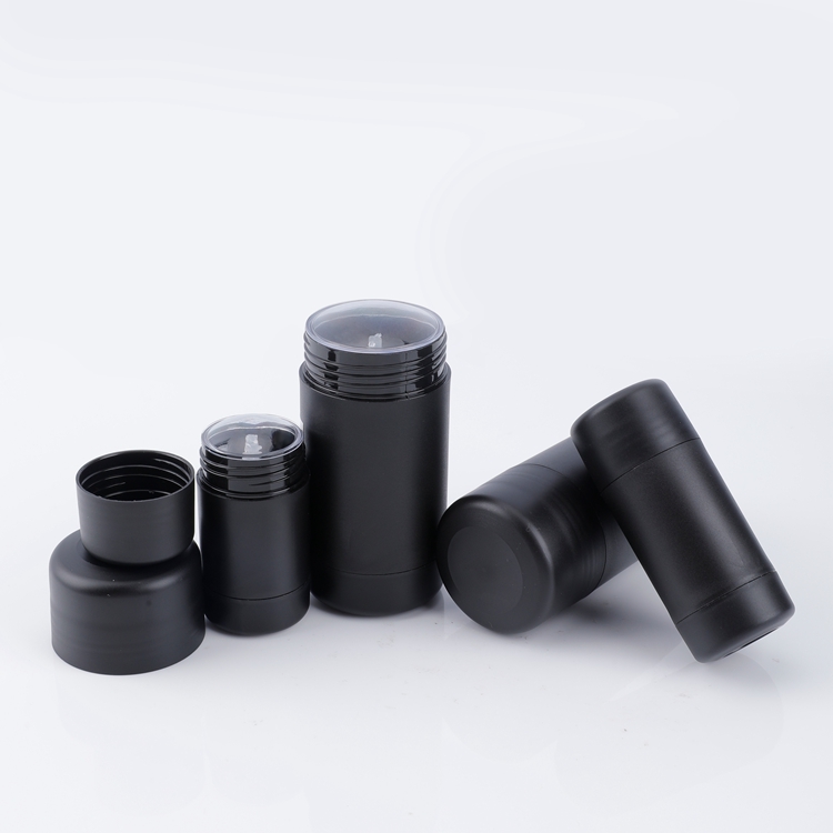 Custom Materials Black Round 15g 30g 50g 75g Twist Up Empty Deodorant Container Stick,refillable Deodorant Stick,stick Deodorant