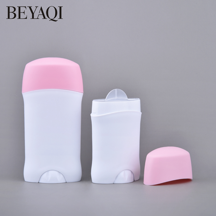 Barra De Desodorante Biodegradable Personalizada Rellena El Contenedor Vacío 30g 50g 75g Barra De Contenedor De Desodorante Vacío De Torsión Blanca Ovalada