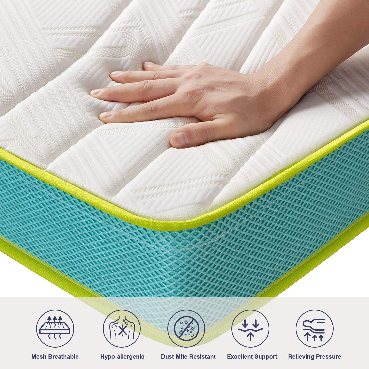 CPS-MM-504 Luxury Bolster Folding Bed With Magnetic Hybrid Mattress