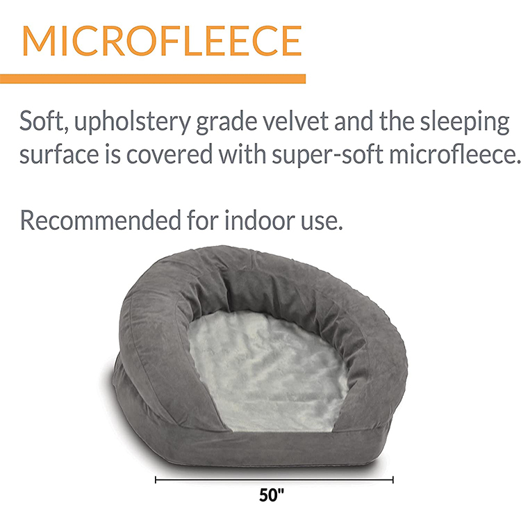 New Design Easy to Clean Eco-Friendly Luxury Microfleece Dog Bed