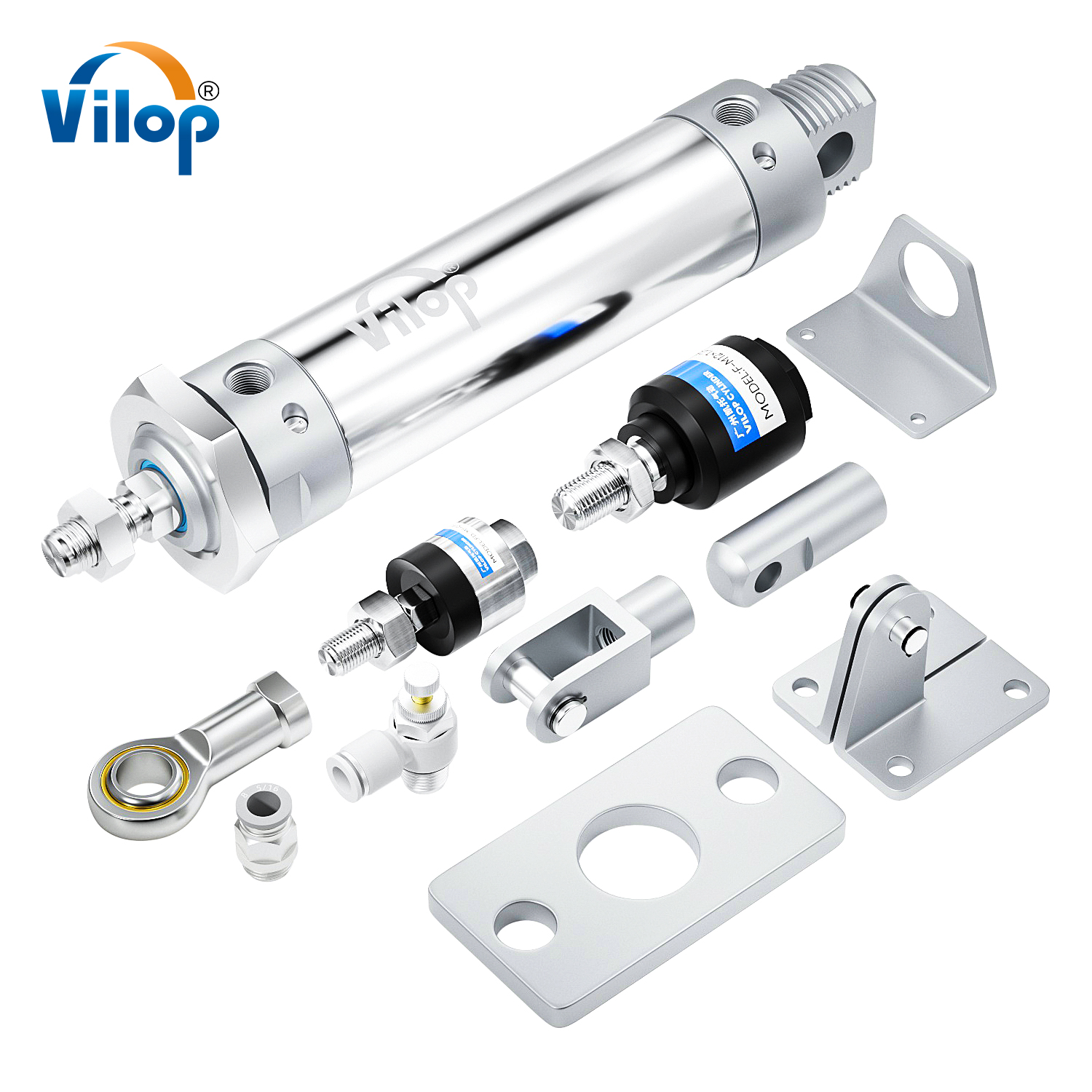 MAC Series Mini Pneumatic Cylinder Aluminum Alloy Double Acting Pneumatic Linear Actuator Pneumatic Parts