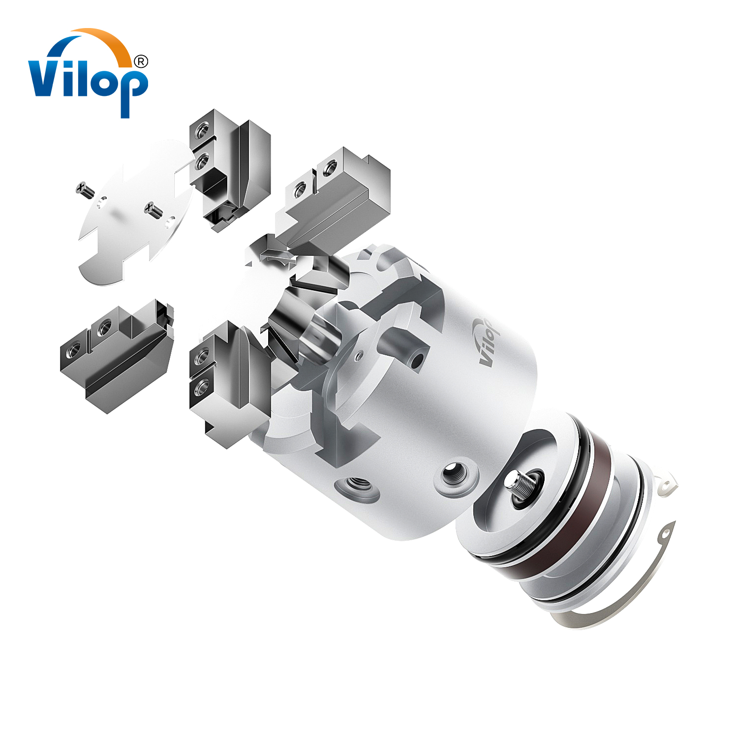 MHS4 Pneumatic Steel Gripper Fingers Cylinder Double Action New Condition in Various Sizes 16D 20D 25D 32D 40D 50D 63D