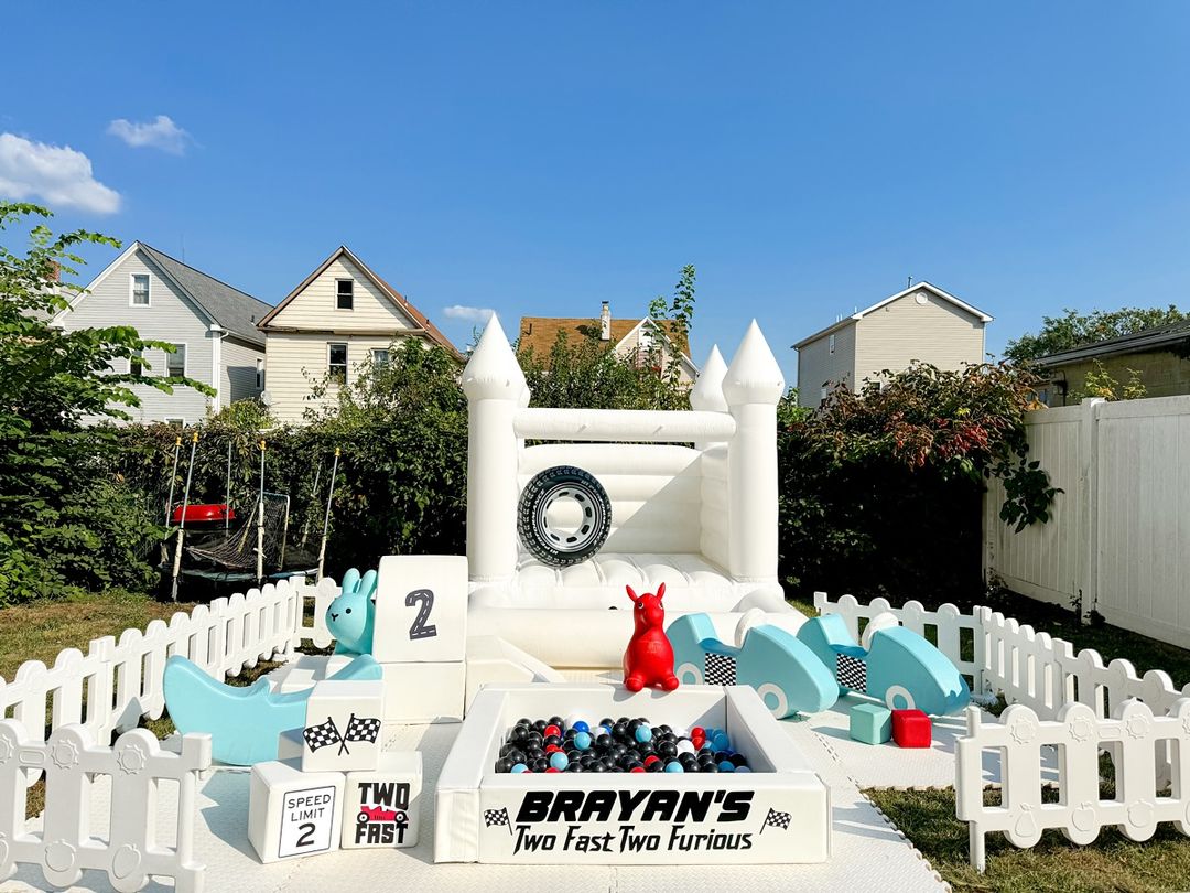 Pastel mavi yumuşak oyun seti beyaz şişme fedai kare top havuzu çocuklar için