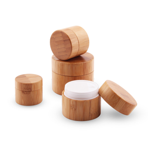 Cosmetic Packaging Wholesale 5g 8g 15g 20g 30g 50g 100g 150g 200g 250g Pp Bamboo Cosmetic Jars with Bamboo Lid 