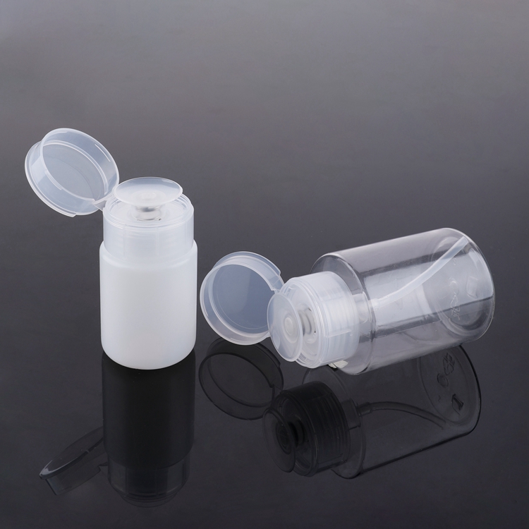 Precio competitivo Fábrica Venta caliente Plástico personalizado Personalizado Disponible Botella cosmética Venta al por mayor Removedor Bomba Botella Bomba de esmalte de uñas