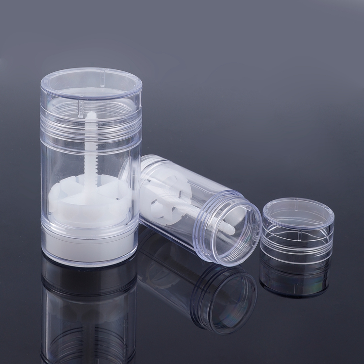 Materiais personalizados Rotatable Transparency Plastic AS 15g 30g 50g 75g Vazio Twist Up Substituível Biodegradável Multiuso Antitranspirante Barato Desodorante Stick