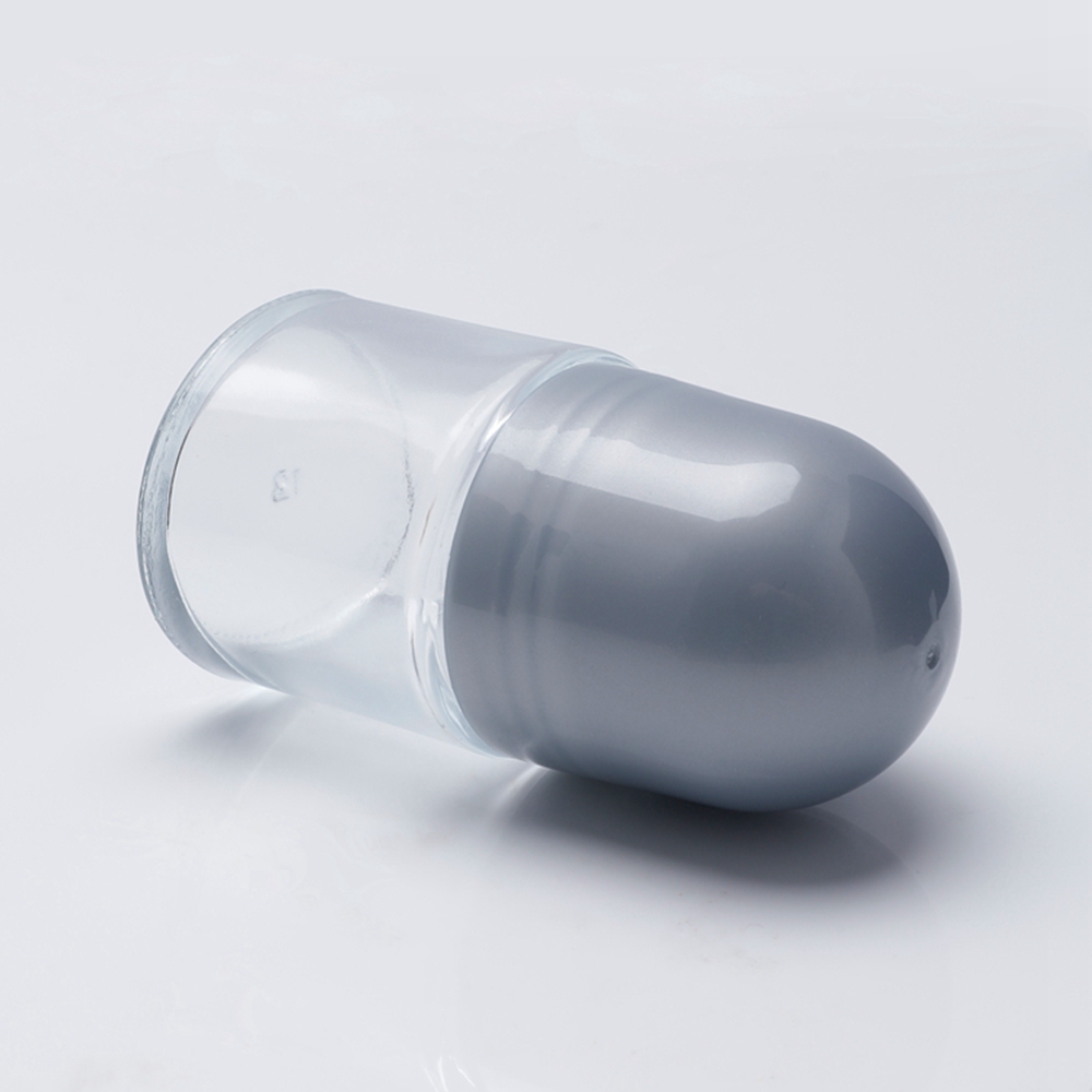 Logo personnalisé et couleur Simplicité Bonne qualité Boule de 50 ml Diamètre 35,2 mm Hauteur 92 mm Déodorant vide polyvalent Parfum Anti-transpirant Huile essentielle Rouleau sur bouteille en verre transparent