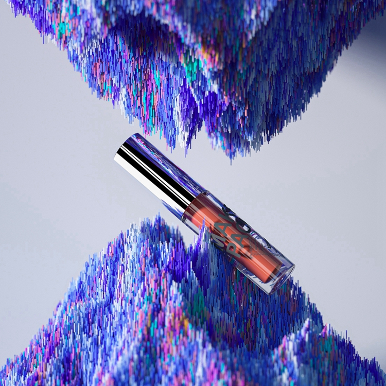 tubo de brillo de labios transparente